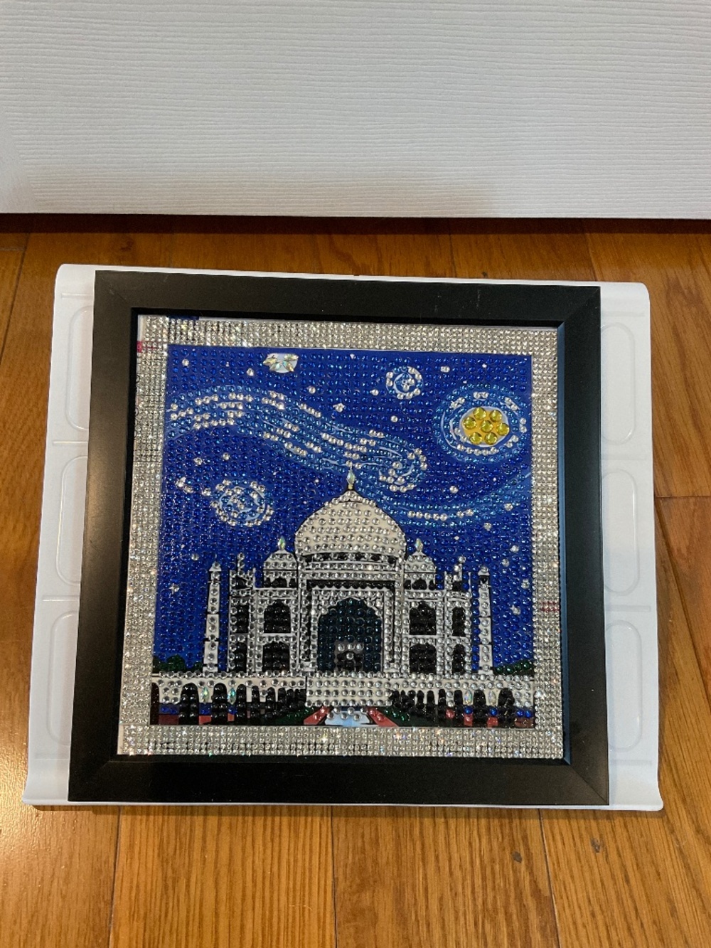 Diamond Art Framed Painting of Taj Mahal, 8" x 8"